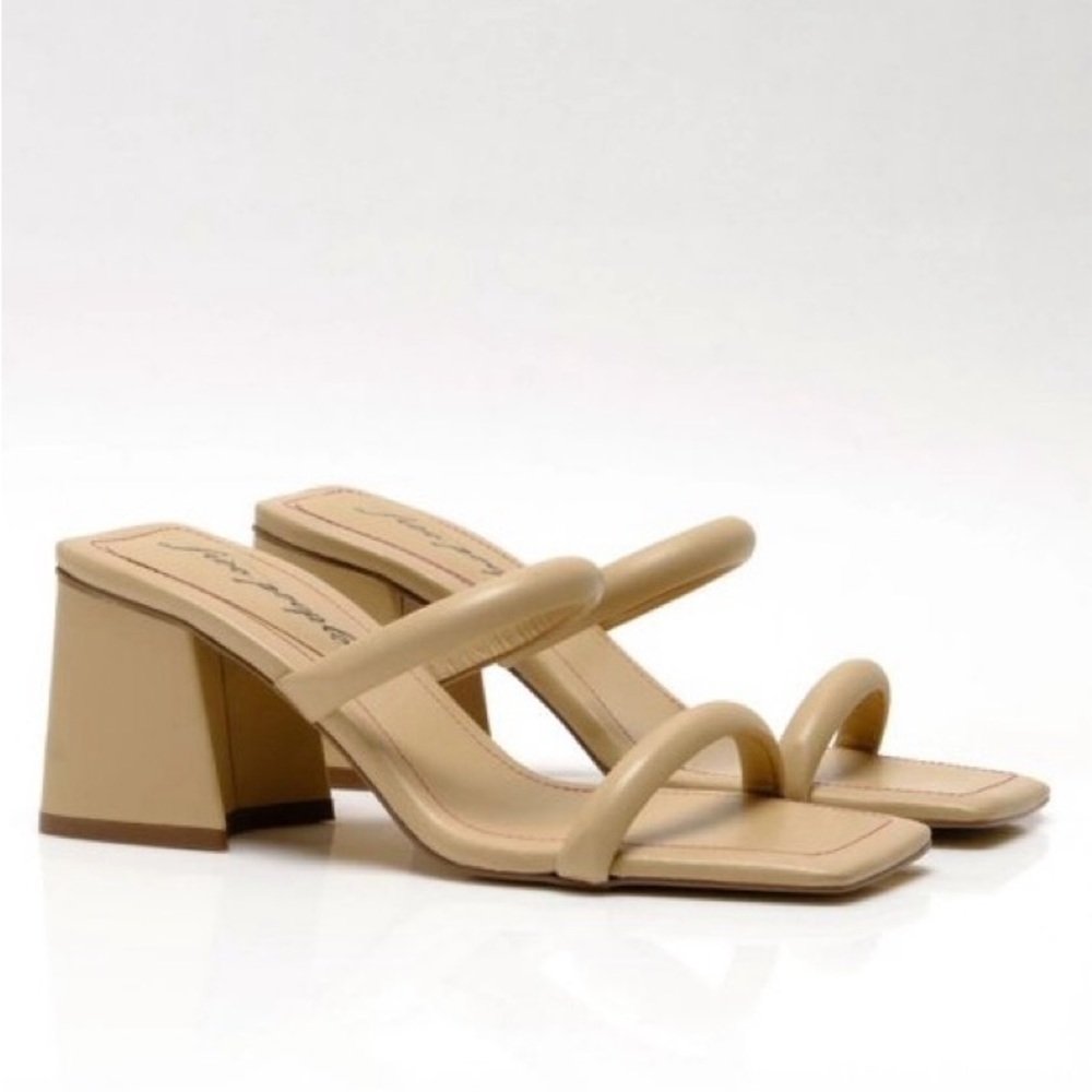 NEW! Free People Double Strap Parker Heel In Dune - Size 39 EU